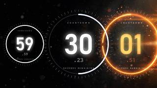 1 Minute Timer ⏱️ 60 Second Countdown, Ticking + Alarm | No Music