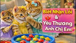 Mèo Con Học Cách Chia Sẻ 🐱💖 | Dạy Bé Biết Nhận Lỗi &amp; Yêu Thương Anh Chị Em 💕✨ | Bài Học Cho Bé