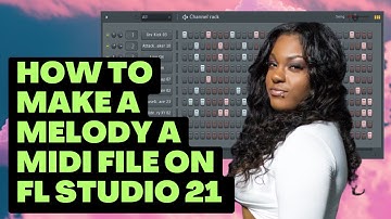 How to make a melody a midi file tutorial (FL studio 21)