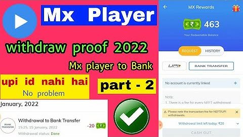 Mx player withdraw proof 2022 part-2/upi Id nahi hai, Mx player se bank me paisa kaise withdraw kare