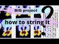 BIG bead crochet project - how to string beads on thread?