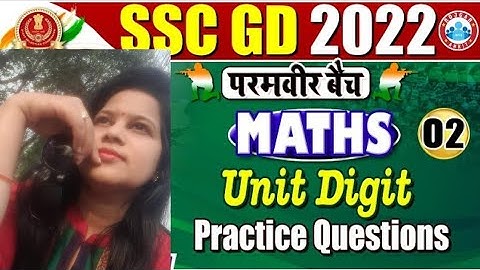 Number System : Unit Digit Tricks | SSC GD Maths Class #2, Maths For SSC GD| study with vaneeta