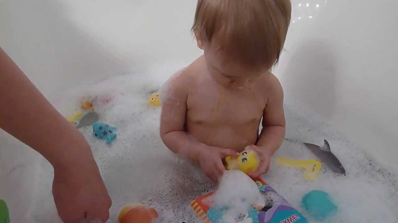 1st Bubble Bath - YouTube