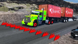 Trucks VS Spikes #1 | BeamNG.DRIVE