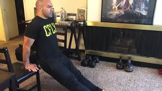 Dips/pus ups/reverse crunch/flutter kicks