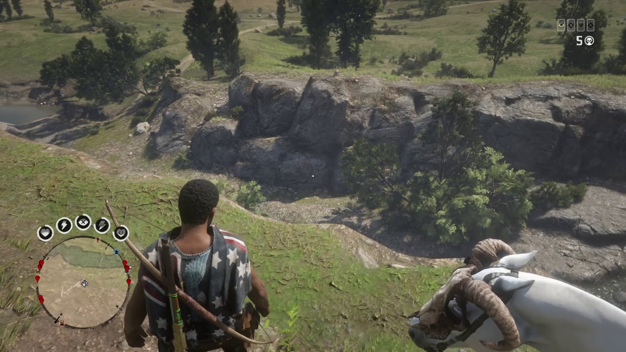 RDR2 deer bucks player off a cliff lmao - YouTube