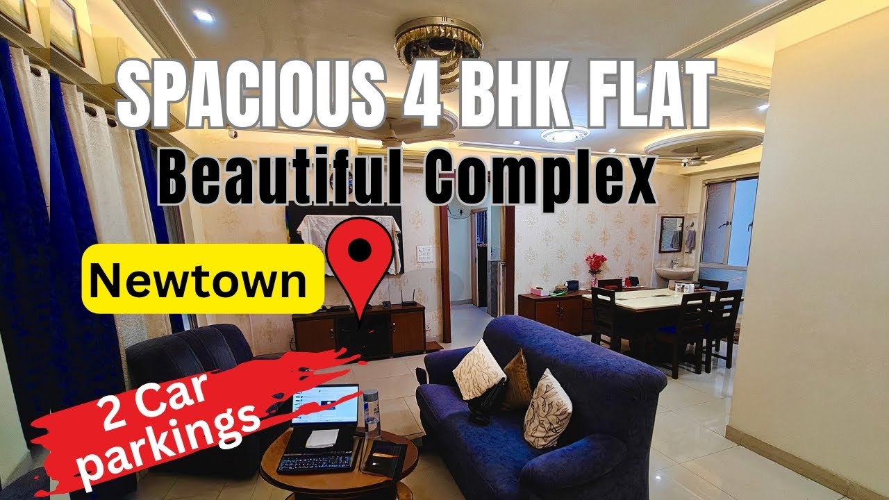 1900 Sqft 4bhk flat in luxury complex with 2 parking in Newtown Kolkata action area 2 