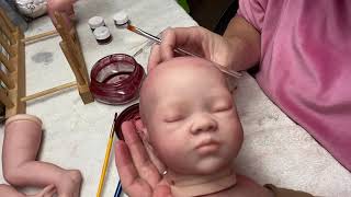 Reborn Make-Over: Part 12, Beginning Details, Creases, Blushing on Head and Face.