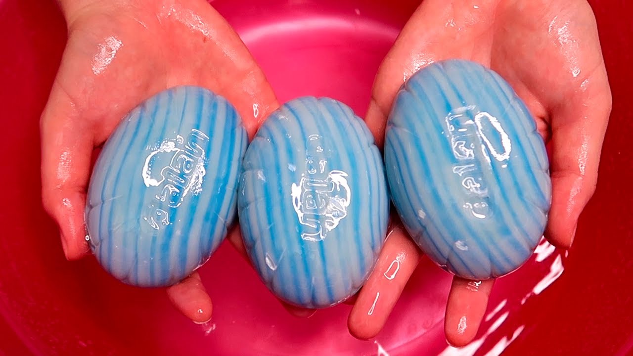 ASMR Blue Dalan Soap Lathering ✨ Sponge Squeezing ✨ ASMR SOAP