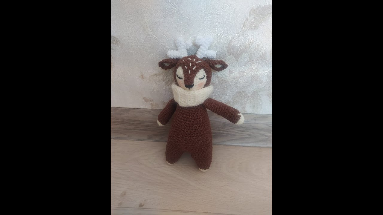 Вязанный Сонный Олененок Часть 1