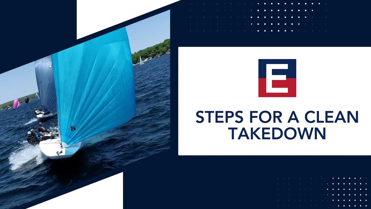 ⁣Steps for a Clean Spinnaker Takedown on the E Scow