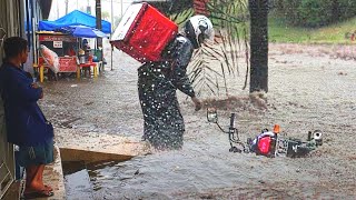 A lot of rain: Olinda streets completely flooded, Brazil / Weather | chuva #NDN