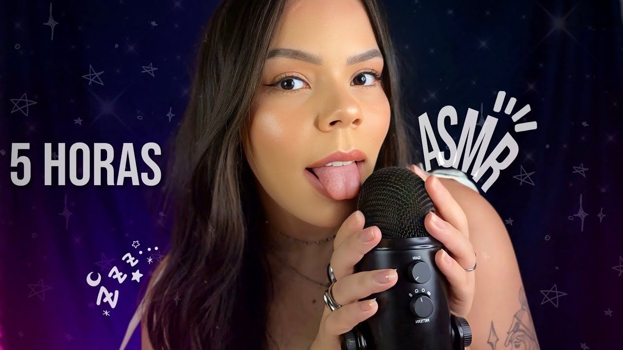 ASMR 5 HORAS SONS DE BOCA, Cliques de Língua, Estalos… (Durma A Noite Toda)