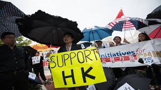 Hong Kong protesters call for US lawmakers to pass human rights bill