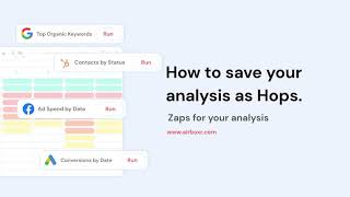 How to save your analysis as Airhops in Google Sheets.
