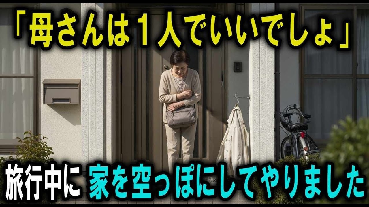 「1人で平気でしょ」息子夫婦に旅行で置き去りにされた母——帰宅した息子が見たのは“空っぽの家”でした。