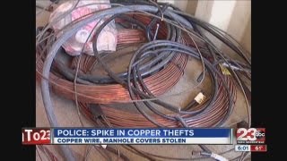 Copper thefts, manhole cover thefts spike in Bakersfield