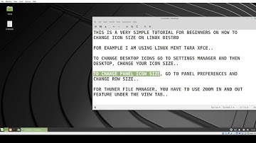 Change icon size on Linux distro