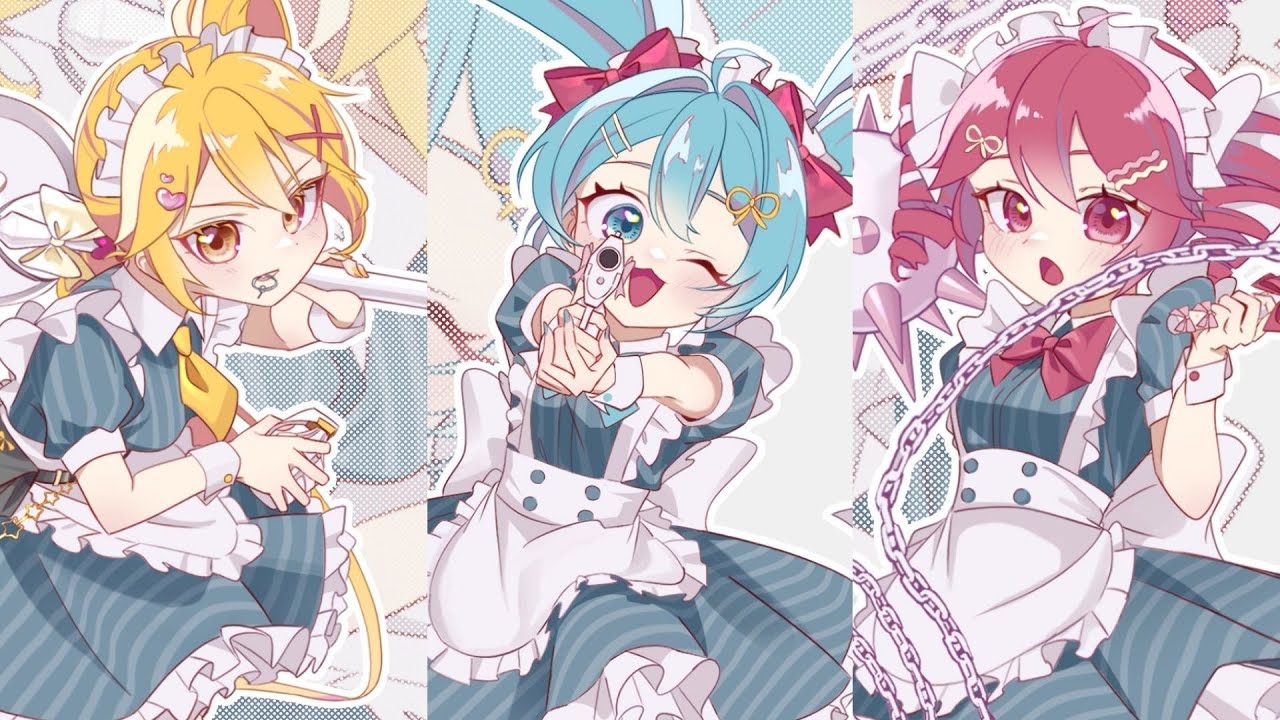 TRIPLE BAKA but NERU sings with Miku and Teto 💛💙💗