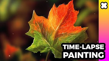 TIME LAPSE PAINTING - Leaves Changing Color (Procreate, iPadPro, Apple Pencil)