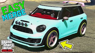 WORKING GTA 5 BEST CAR 2 CAR MERGE GLITCH F1 BENNY MERGE GLITCH GET MODDED CARS  in GTA 5 ONLINE