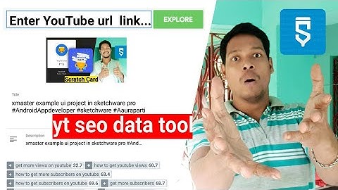 yt video seo data tool project in sketchware pro #AndroidAppdeveloper #sketchware #Aauraparti