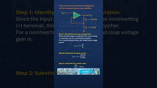 Non Inverting Op Amp Gain Calculation for Closed Loop Gain 22.43 #opamp #electricalengineeringxyz