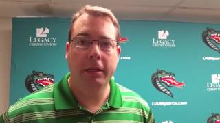 UAB coach Jerod Haase before Blazers take off for NCAA tournament 03.17.2015