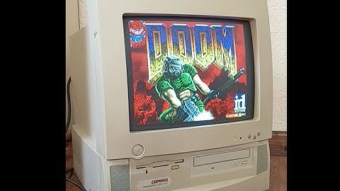 Compaq Presario CDS522 All in one 486SX/2 66 PC running DOS 6.22, Windows 3.1 and DOOM!