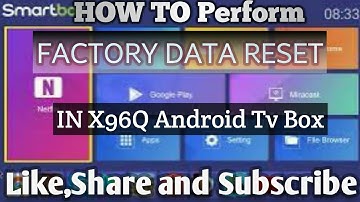 How to reset x96q Android Tv box.