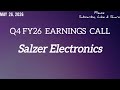 Salzer Electronics Q4FY26 Earnings Call | Salzer Electronics Q4 FY26 Earnings Concall