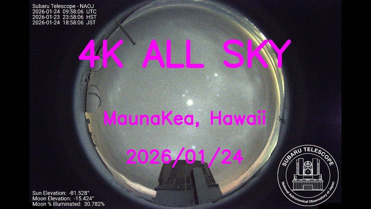 2026/01/24 4K Hawaii Maunakea All Sky 24H Timelapse