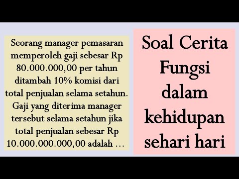 Contoh Soal Matematika Materi Fungsi Dalam Kehidupan Sehari Hari