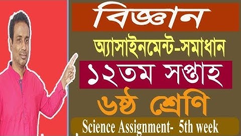 Class 6 Assignment 12th Week ||Class 6 Science Assignment 12th Week || Assignment Class 6 12th Week.
