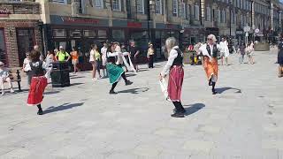 A dance by Cuckoo's Nest from Brighton outside the Belgian Cafe on the morning
