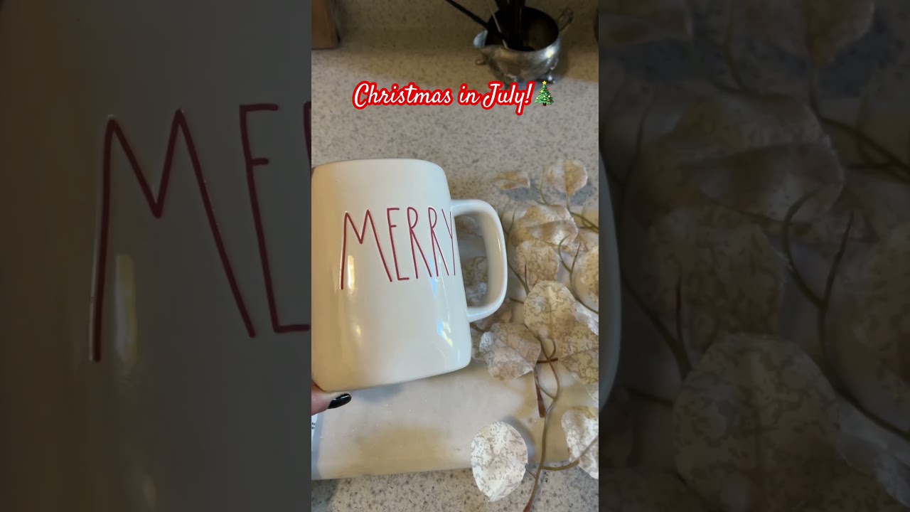 Rae Dunn “Merry” Coffee Cup 16 oz Minimalist Christmas Red and White SUBSCRIBE 4 MORE!