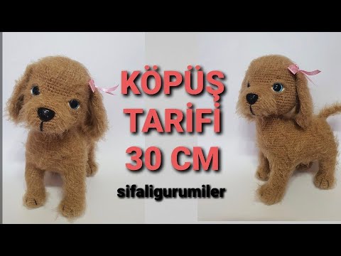 30 cm KÖPÜŞ TARİFİ BÖLÜM 1 #amigurumiköpek #köpekyapımı