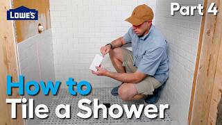 How to Tile a Walk-In Shower | Part 4: Edge Profiles, Faucets & Grouting