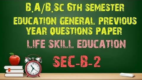 B.A/B.Sc 6th sem education general previous year question paper #calcutta #university exm #1_2_learn