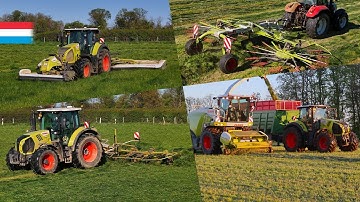 Mit Claas im Gras [ft. Steyr & JCB] Mähen-Wenden-Schwaden-Häckseln-Walzen | Luxemburg 2025