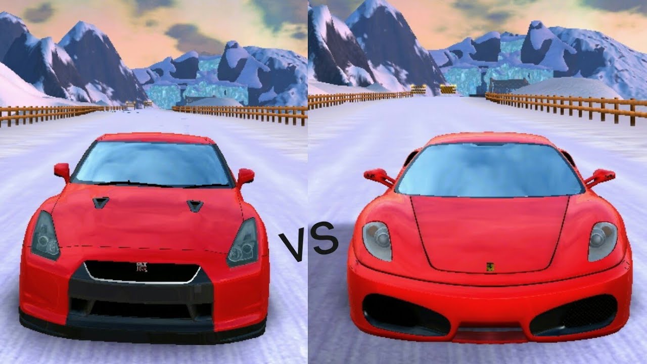 Nissan GT-R (R35) vs Ferrari F430 - Asphalt Nitro