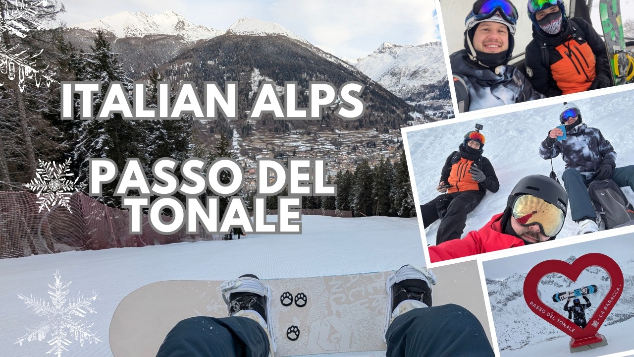 🏂Snowboarding in the Italian Alps🏔️Passo del Tonale, Ponte di Legno&Temu❄️