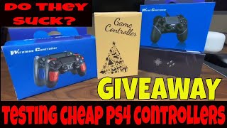 Buying & Testing Cheap PS4 PlayStation 4 Controllers From Amazon & Ebay- Any Good? Knockoff GIVEAWAY