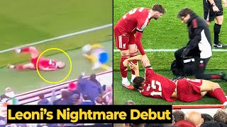 Giovanni Leoni liep een blessure op nadat hij deze tackle maakte tijdens zijn DEBUUT voor Liverpo...