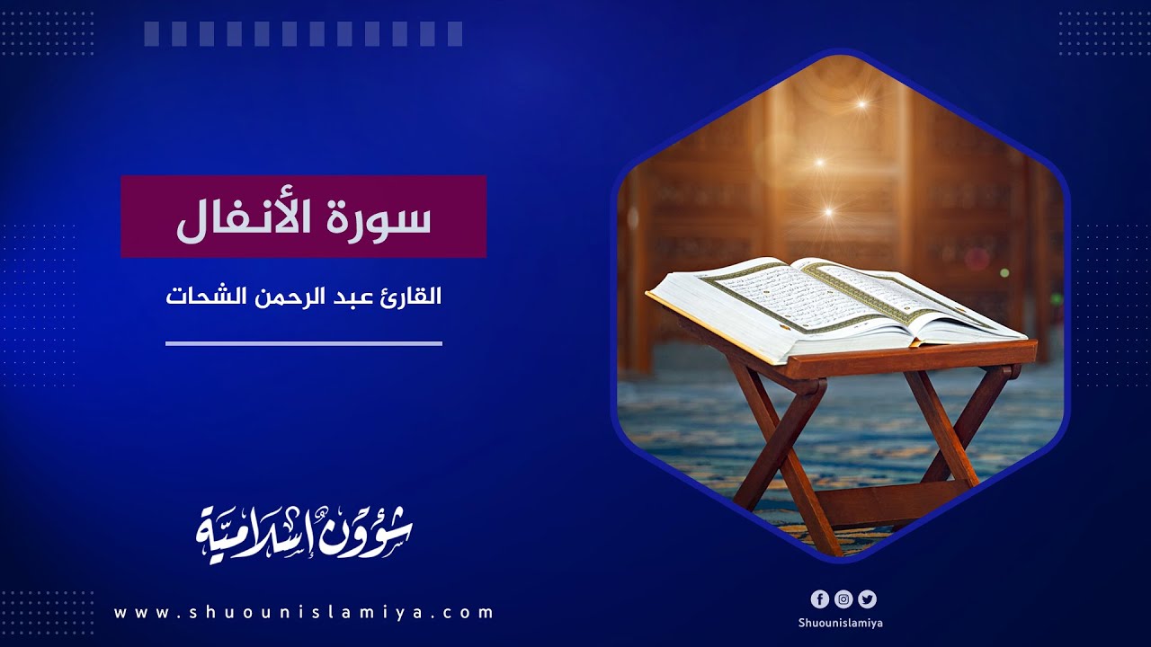 القرآن الكريم 🔴 سورة الأنفال {8} القارئ عبد الرحمن الشحات