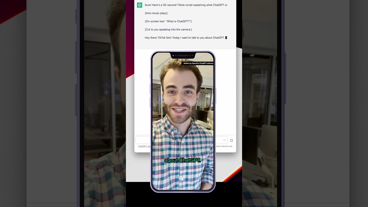 Asking #ChatGPT to write a TikTok about itself