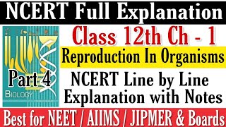 Reproduction in Organisms Class XII NCERT explanation for NEET/AIIMS/JIPMER & Boards Part 4