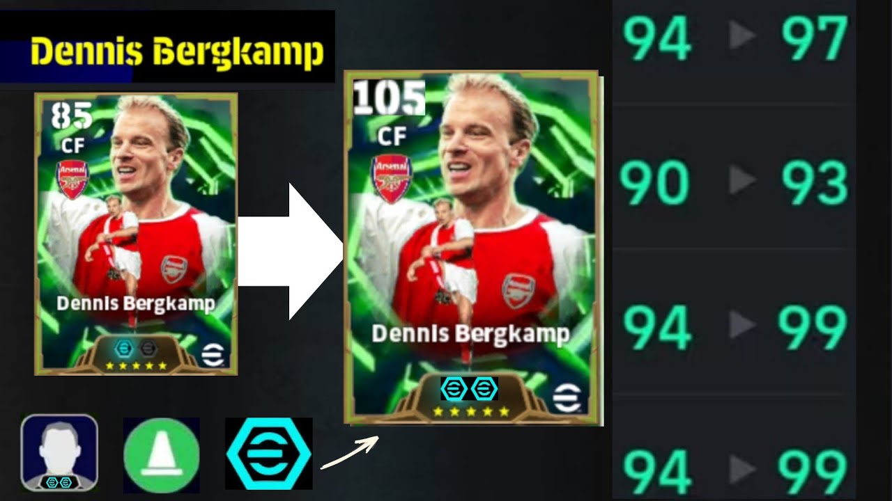 Деннис Бергкамп 105 лучших тренировок с бустером | Развитие игрока в eFootball 2026