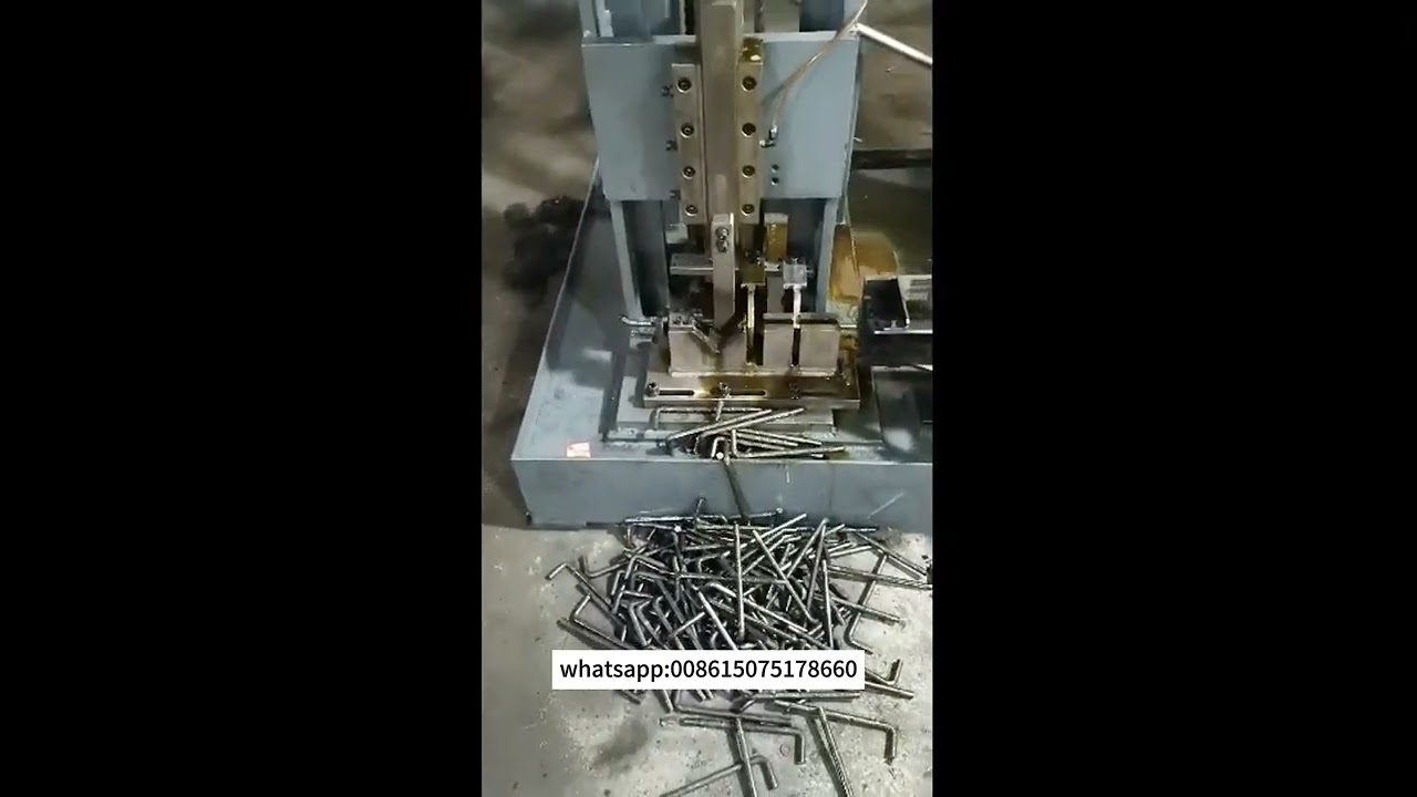 Universal 10'' Down Anchor Bolt forming machine L shape steel clamp spring clip threading machine