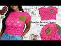 How to Crochet a Floral Lace Top | Trendy Flower Stitch Tutorial